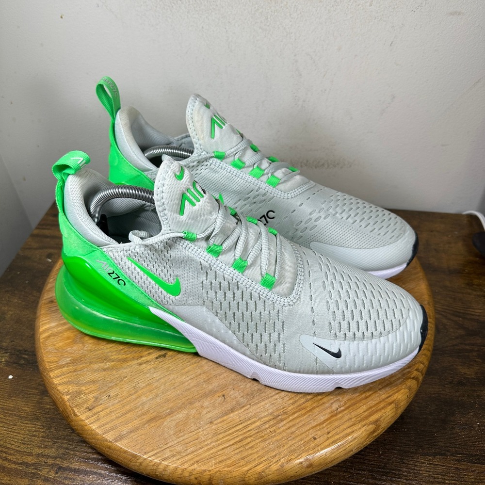 Nike Air Max 270 Mens Pure Platinum Electric Green AH8050-027 Size 11